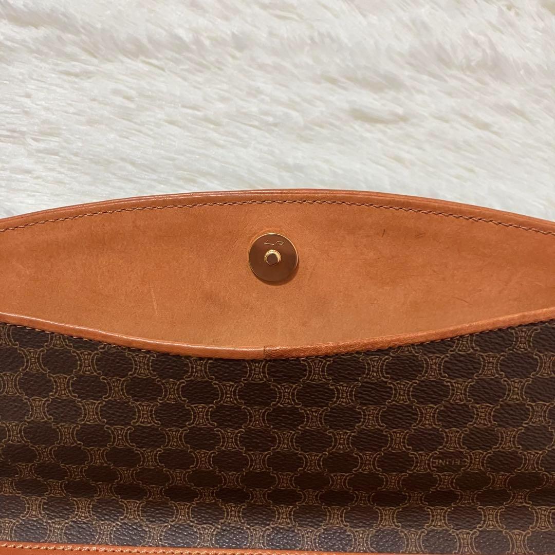 【美品】CELINE セリーヌ　クラッチバッグ マカダム柄 レザー　PVC