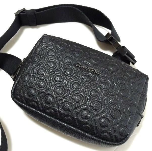 美品★カルバンクライン★ボディバック ロゴエンボス クロスボディ
