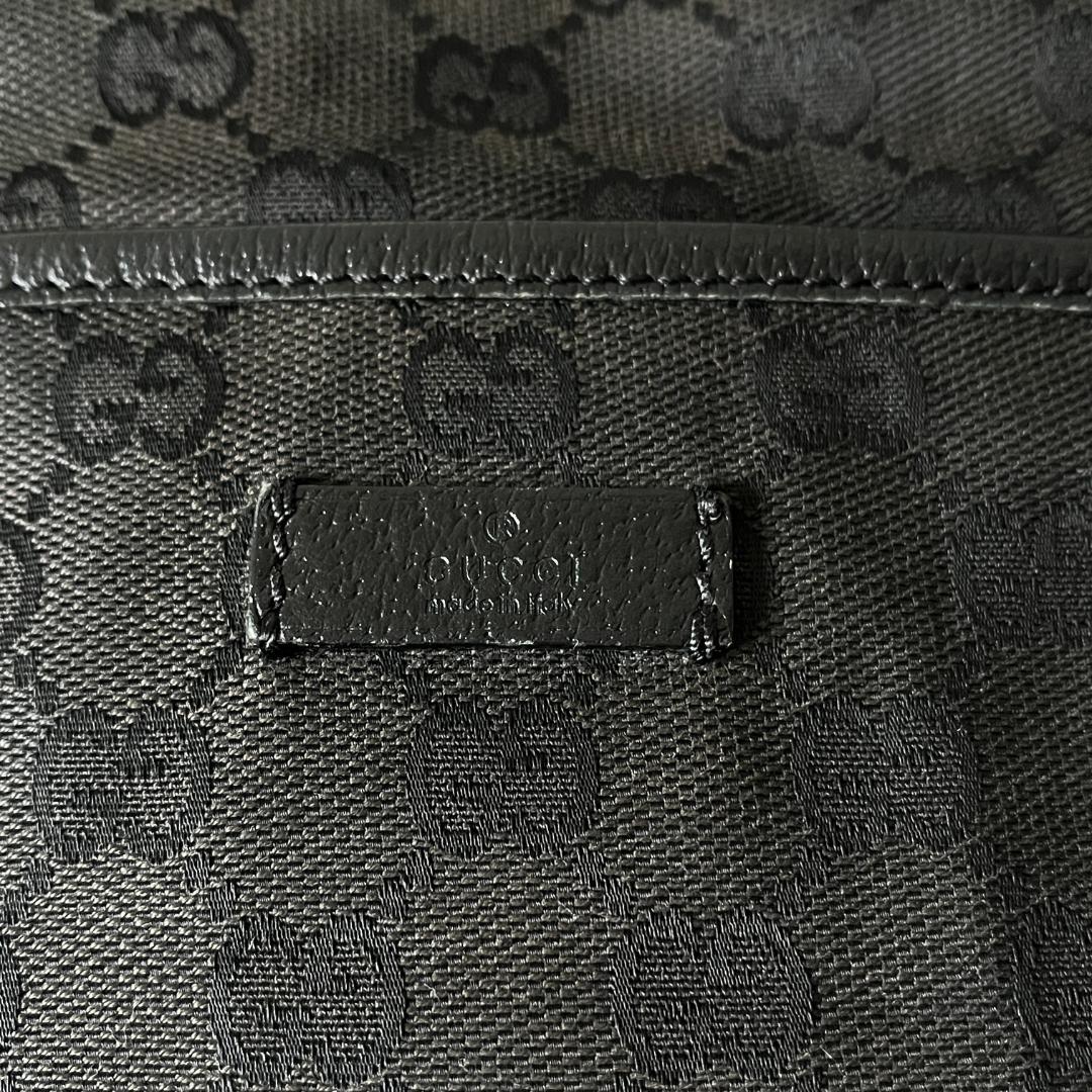 GUCCI GGキャンバス クロスボディ サコッシュ 122793 ブラック