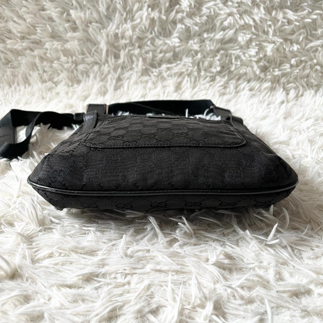 GUCCI GGキャンバス クロスボディ サコッシュ 122793 ブラック