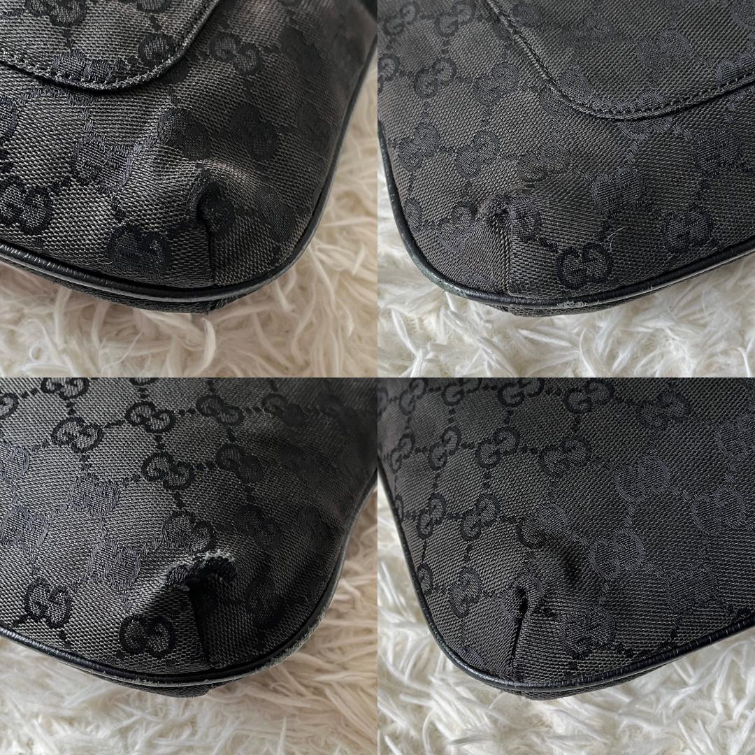 GUCCI GGキャンバス クロスボディ サコッシュ 122793 ブラック