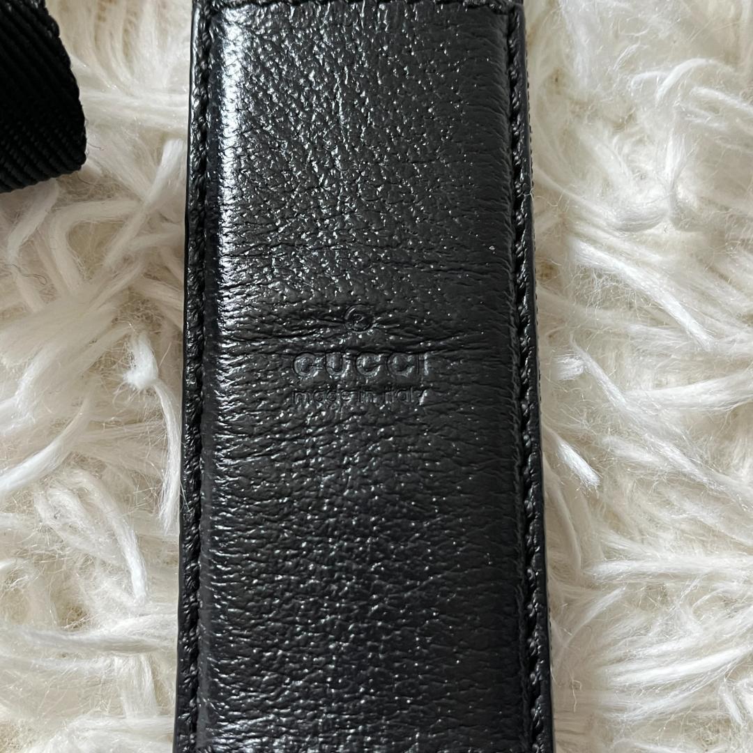GUCCI GGキャンバス クロスボディ サコッシュ 122793 ブラック