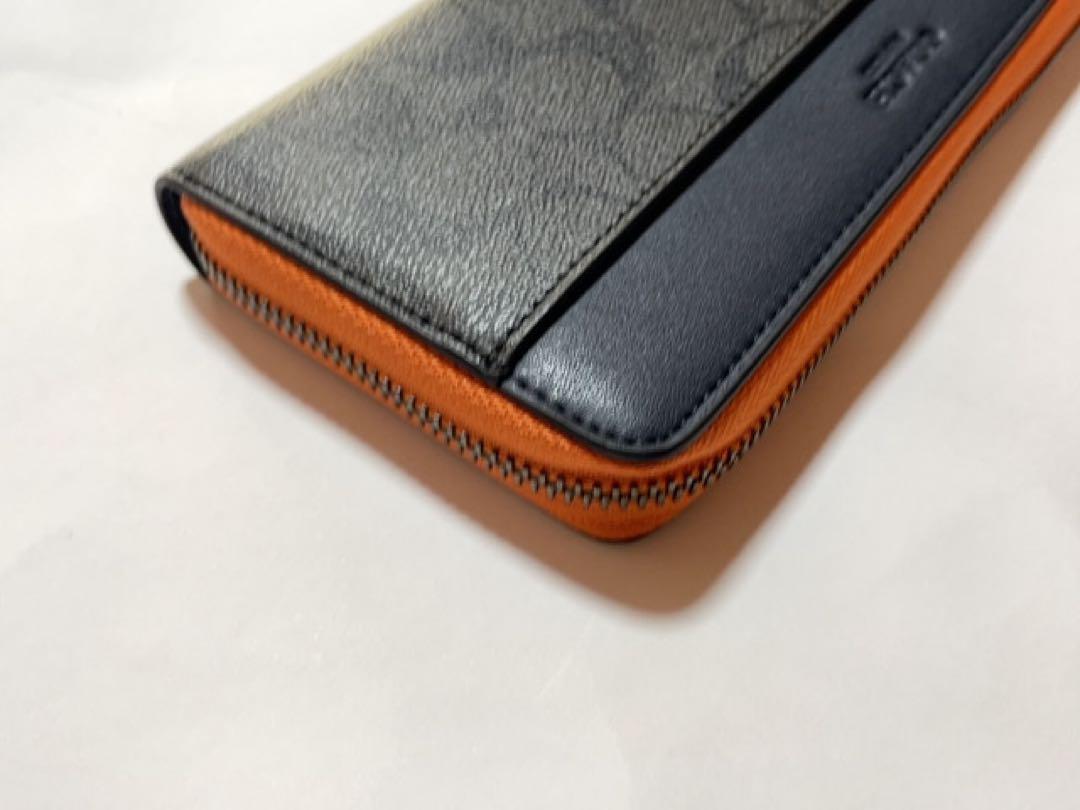 あ*り様 COACH コーチ　　F78202 ブラック　長財布