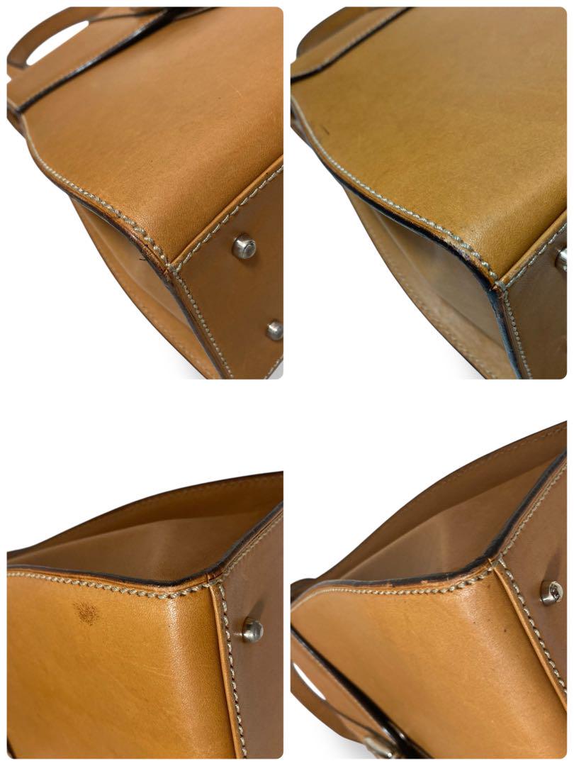 【ヴィンテージ】グッチ　2way ショルダーバッグ　ハンド　キャメル　レザー