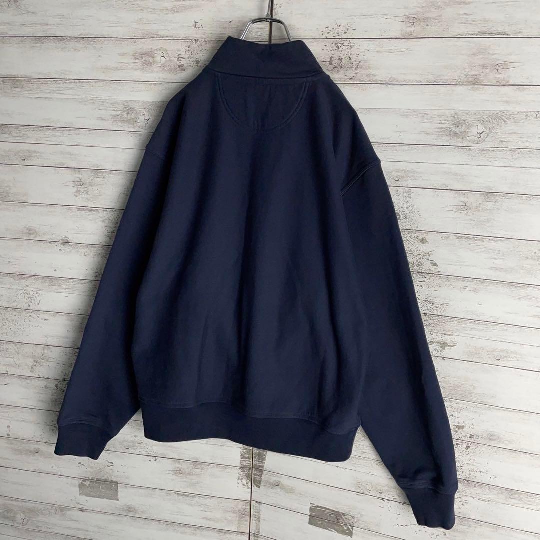 9496【美品・コムドットゆうた着用】ステューシー☆刺繍ハーフジップスウェット