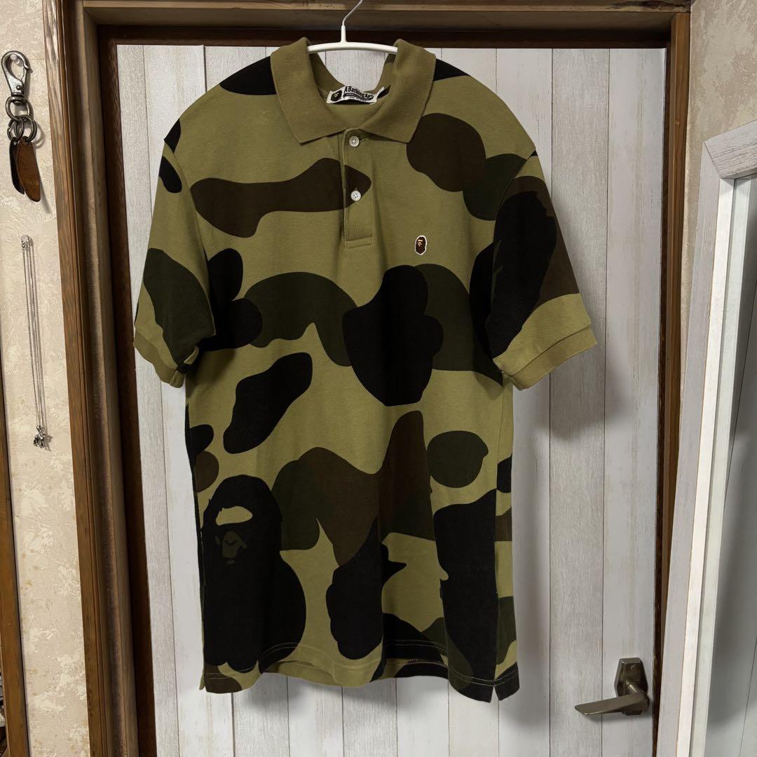 良品★人気デザイン！ A BATHING APE カモフラージュ ポロシャツ A BATHING APE カモフラージュ ポロシャツ 半袖 L - メルカリ