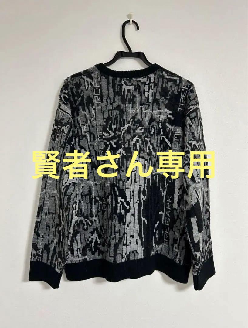芸能人愛用のおすすめ最新情報 Supreme XL ニットセーター グラフィックパターン ブラック・グレー トップス
