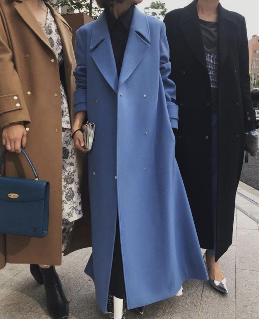 Ameri（アメリ）の「BELT FLARE LONG COAT（チェスターコート