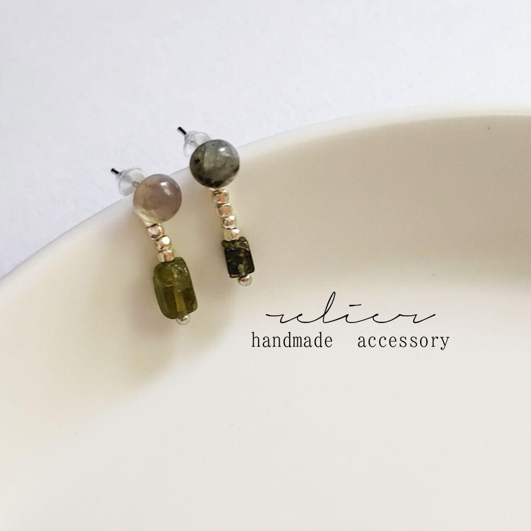 ブラウン系【税込】 くすみペリドットとラブラドライト 天然石ピアス/イヤリング No.1003 ピアス アクセサリー(女性用)ブラウン系 ¥66,300-eur-artec.fr ブラウン系【税込】 くすみペリドットとラブラドライト 天然石ピアス/イヤリング No.1003 ピアス アクセサリー(女性用)ブラウン系 ¥66,300-eur-artec.fr