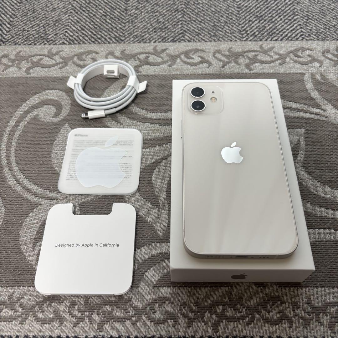 美品】Apple iPhone12 64GB ホワイト SIMフリー 本体 白 - メルカリ