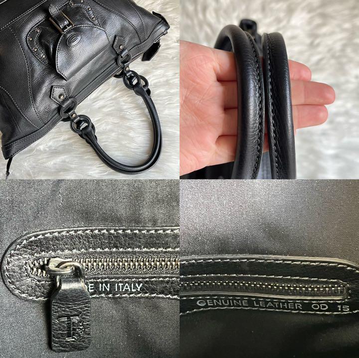 新品SALE 美品 肩掛け ロゴ レザー ブラック WkOby-m57425412106 TOD's トートバッグ ハンドバッグ 通販最新品