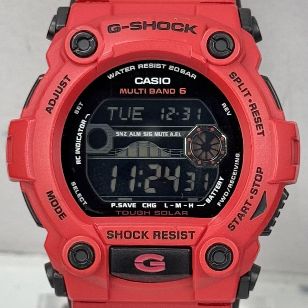 極美品 G-SHOCK GW-7900RD 電波ソーラー レッド 反転液晶 稼働