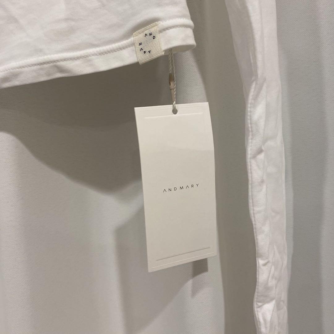 トップス andmary luna logo tops White