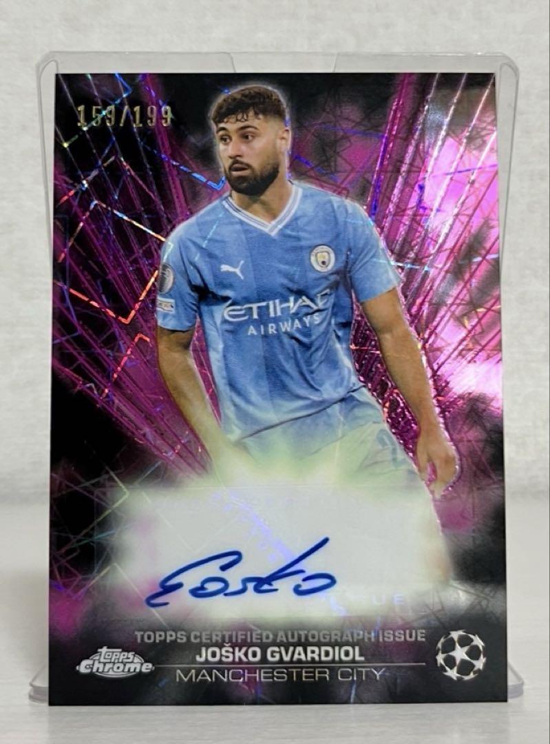 2025年のクリスマスの特別な衣装 世界199枚限定】topps グヴァルディオル 直筆サインカード スポーツ選手