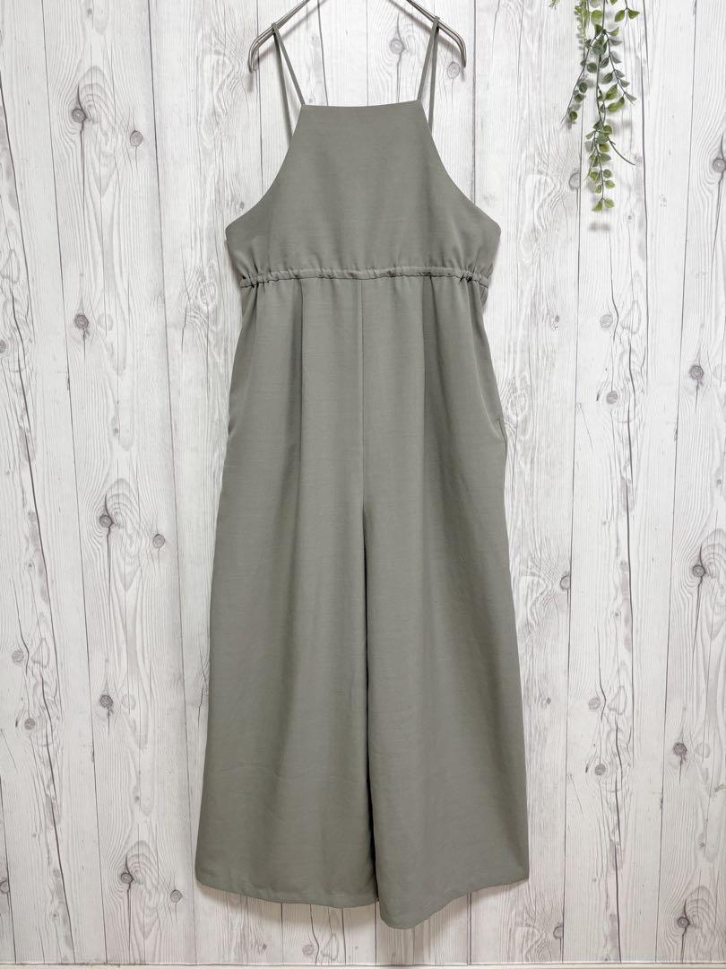 KBF◇WIDEキャミサロペット◇MOSS GRAY◇ONE