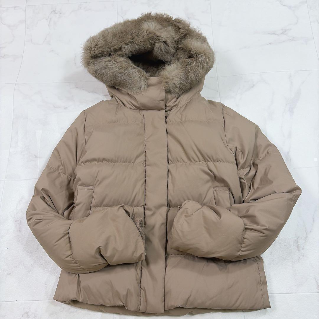 アーバンリサーチ ラビット フード ダウン ショートコート ベージュ 38 アーバンリサーチ ラビット フード ダウン ショートコート ベージュ 38