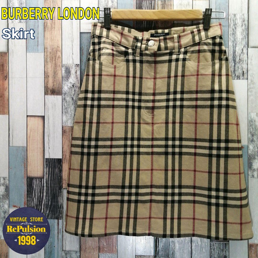 BURBERRY LONDON バーバリーロンドン スカート チェック柄S BURBERRY LONDON