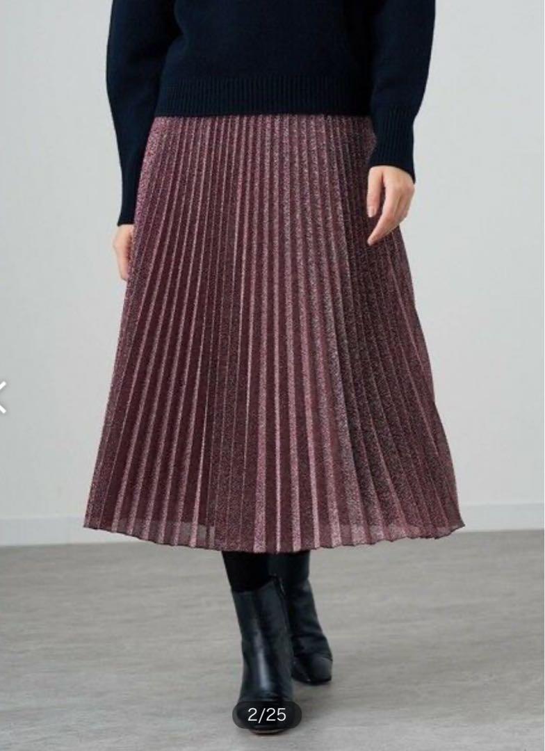 新品タグ付き】ANAYI ラメプリーツ スカート