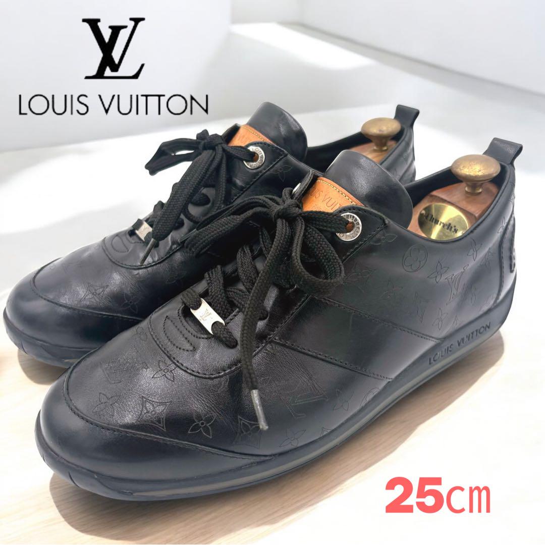 【値引き✨】LOUIS VUITTON‼️モノグラム シューズ✨ ルイヴィトン モノグラム レザー スニーカー ローカット 約25