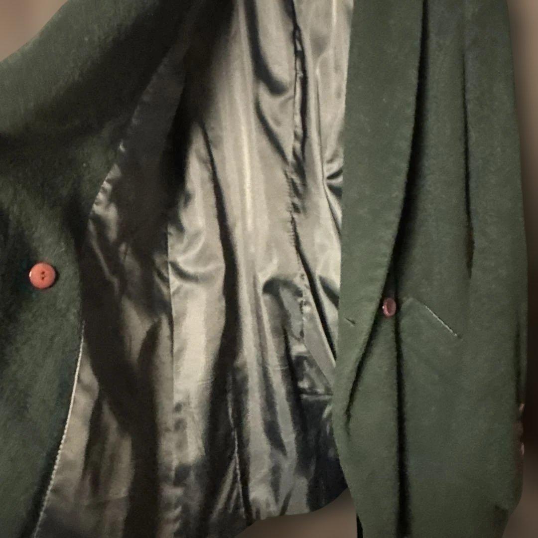 anana ダークグリーン ダブルブレスト チェスターコート anana ダークグリーン ダブルブレスト チェスターコート