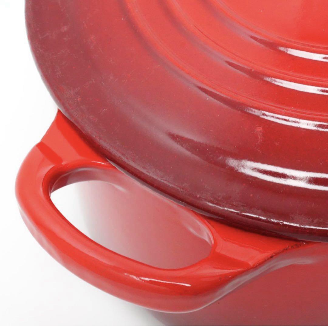 【美品】LE CREUSET　ココット オーバル チェリーレッド　29cm