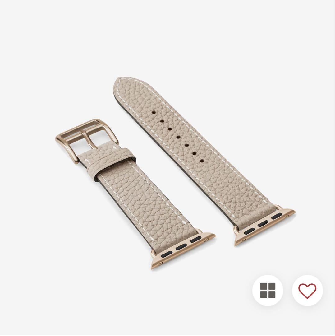 【ボナベンチュラ】Apple Watch レザーバンドS/Mサイズ グレージュ