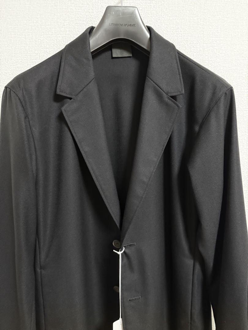 【新品未使用】山内　ウールメッシュクロスジャケット(ネイビー)