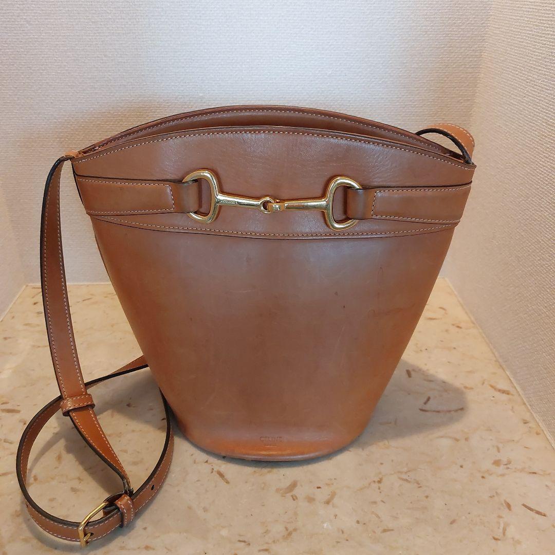 CELINE/バケット/ブラウン/レザー/ショルダーバッグ