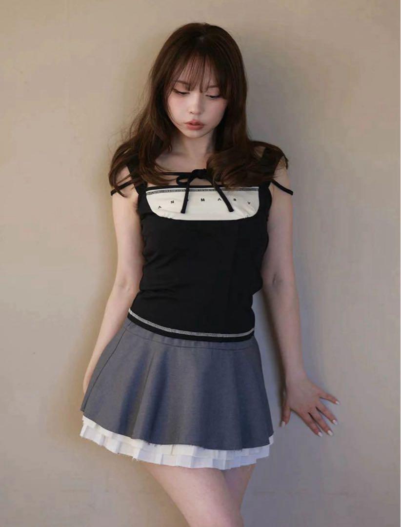 トップス andmary Luca stitch tops beige ANDMARY】Luca stitch tops