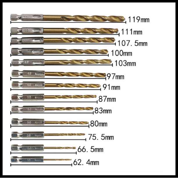 ドリルビット 13本セット ドリル刃 1.5mm-6.5mm 工具 丸軸 - メルカリ ドリルビット 13本セット ドリル刃 1.5mm-6.5mm 工具 丸軸 - メルカリ