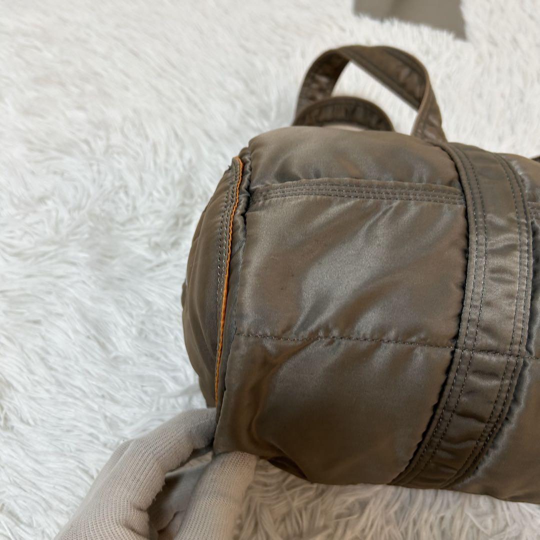【美品✨廃盤カラー/希少】ポーター　ドラムバッグ　シルバーグレー　タンカー　L