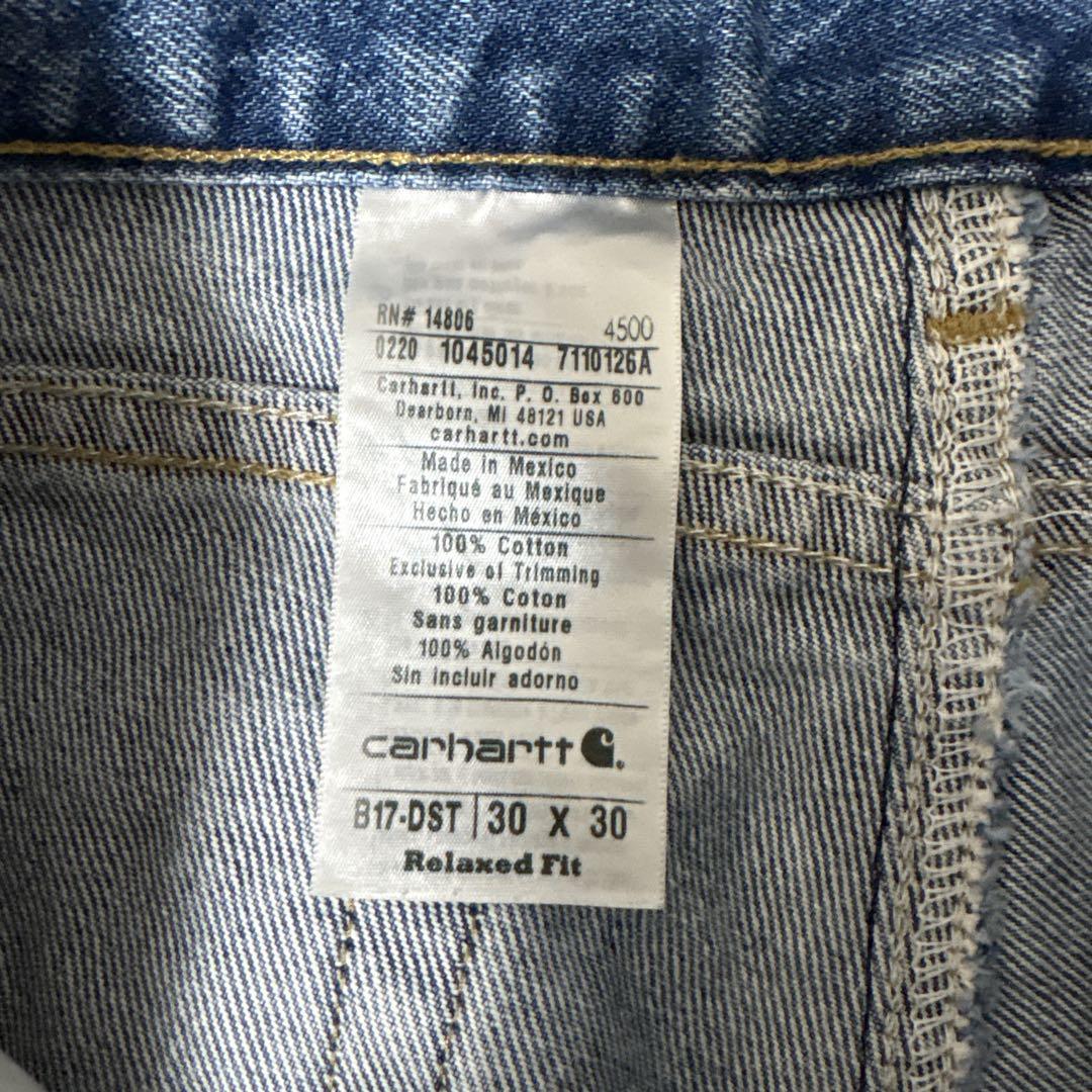Carhartt ブルーデニム ストレートパンツ Carhartt ブルーデニム ストレートパンツ - メルカリ
