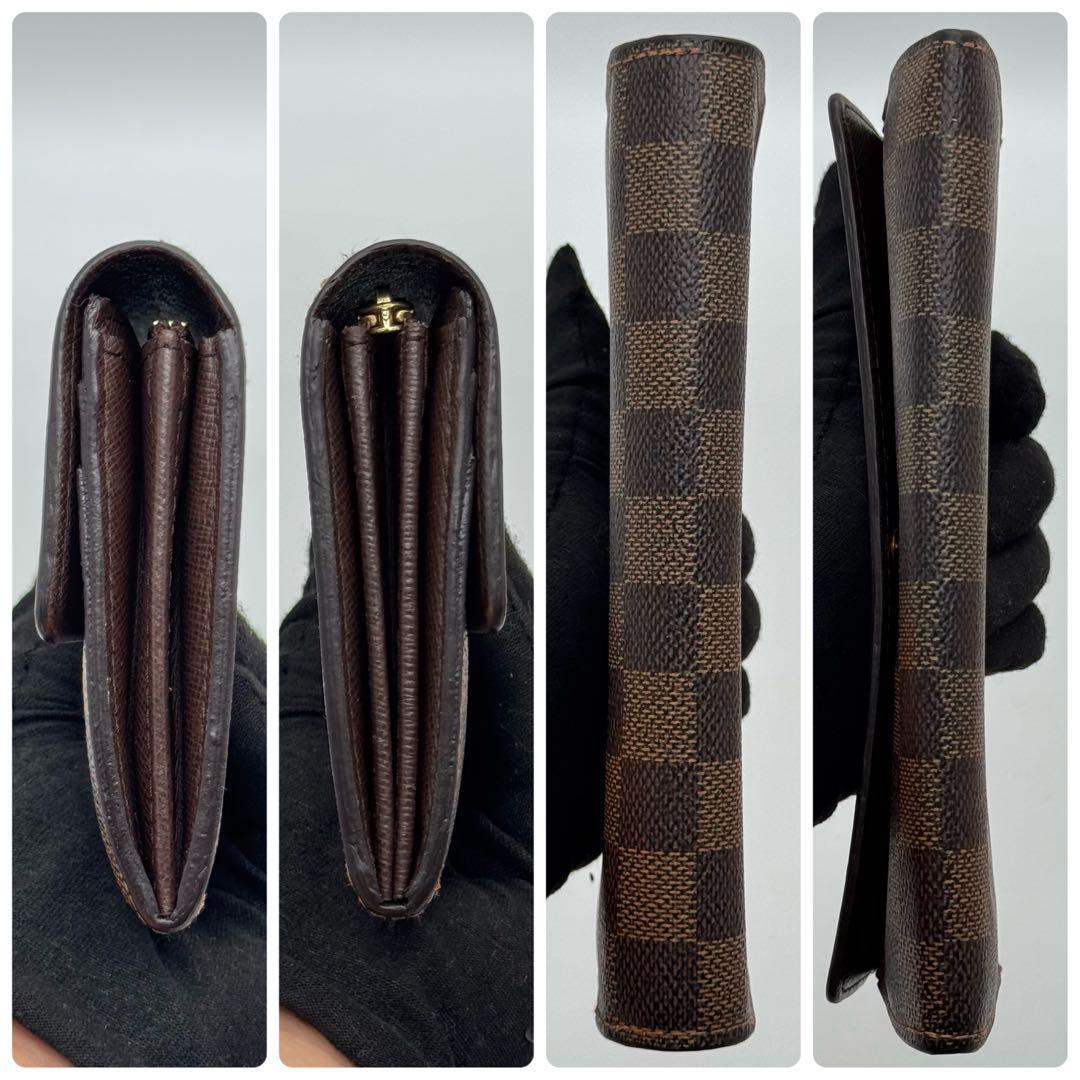 極美品✨️ルイヴィトン　ダミエ　エベヌ　サラ　長財布　カード10枚　折り財布