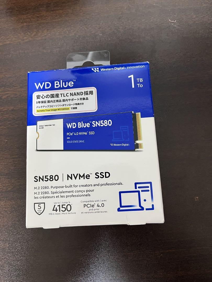 WD Blue SN580 1TB NVMe SSD M.2 2280