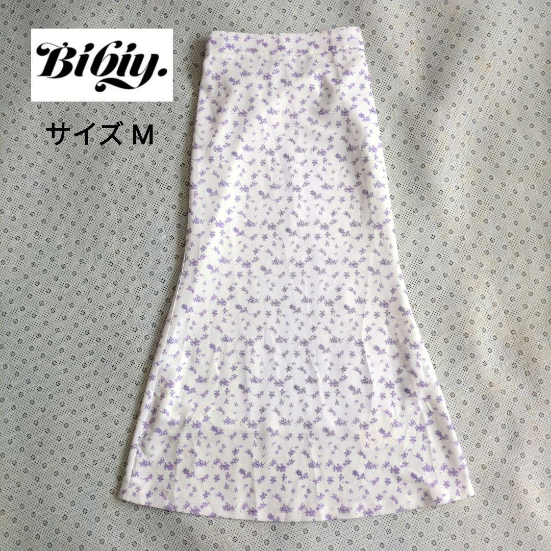 【新品】bibiy　ビビィ　ロングスカート　花柄　サイズM　ウエストゴム