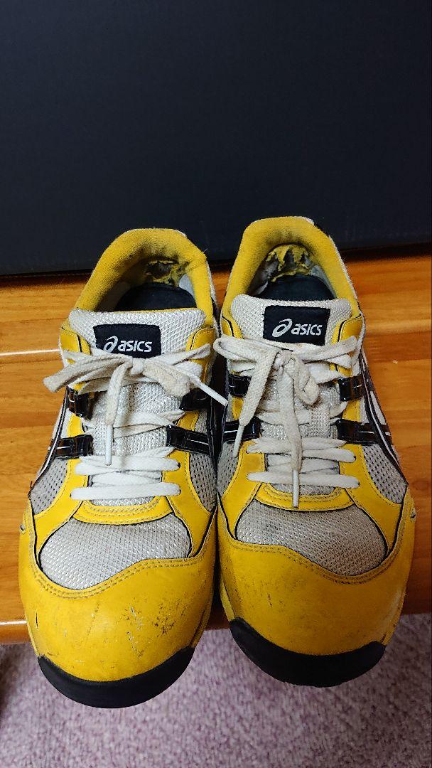 ASICS 安全靴 イエロー ベルクロ asics 安全靴 ゴアテックスイエロー ベルクロ27.5 わりと美品