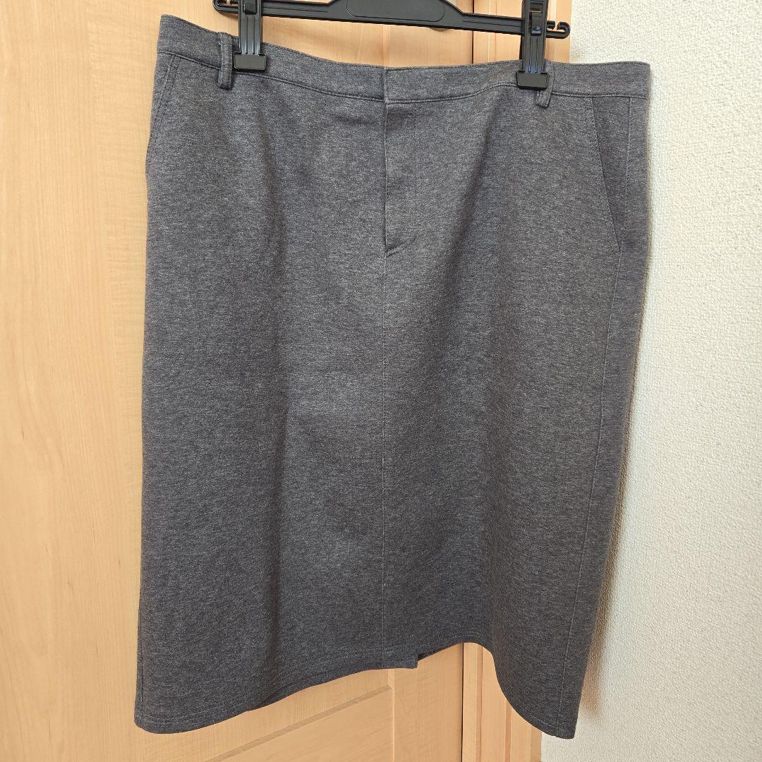 48サイズ新品グレー スカート 大きいサイズ 前ポケットあり