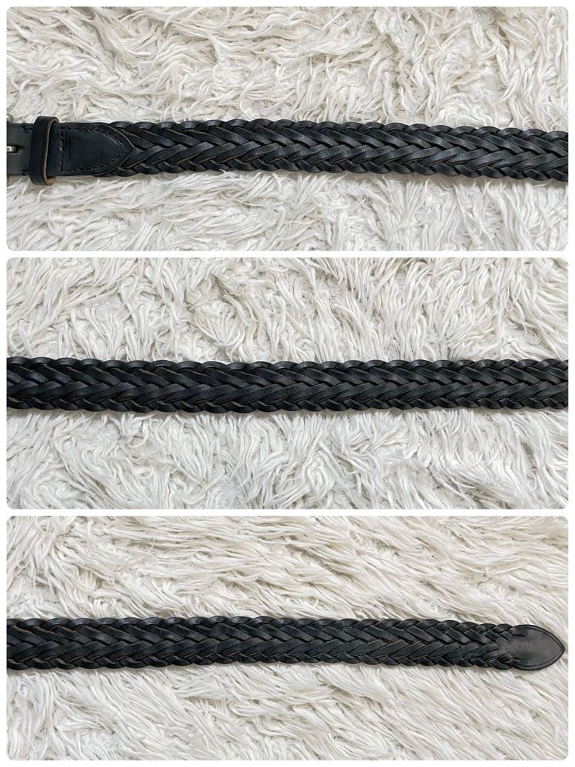 レザー 編み込みベルト