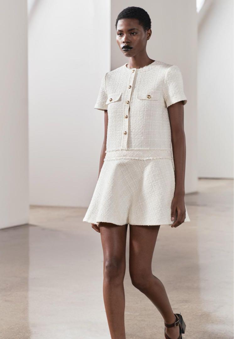 ZARA ZW COLLECTION ショート　テクスチャーワンピース