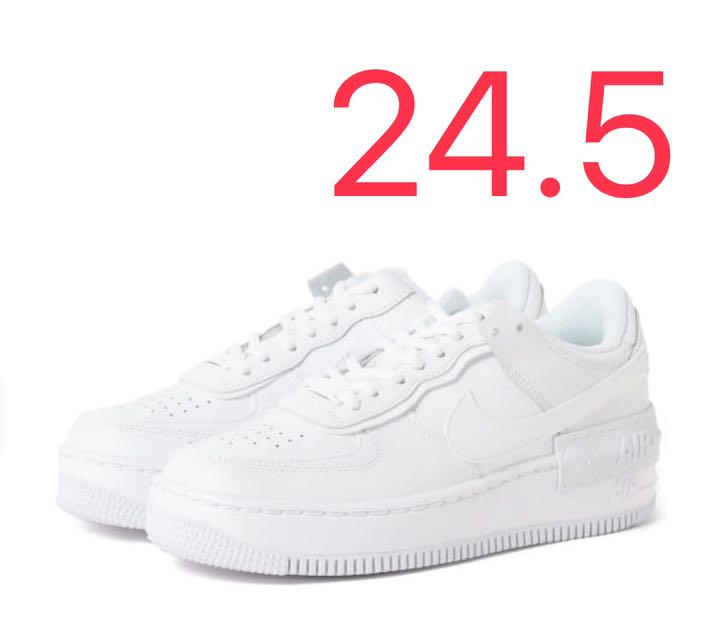 NIKE AIR FORCE1 shadow triple white 24.5
