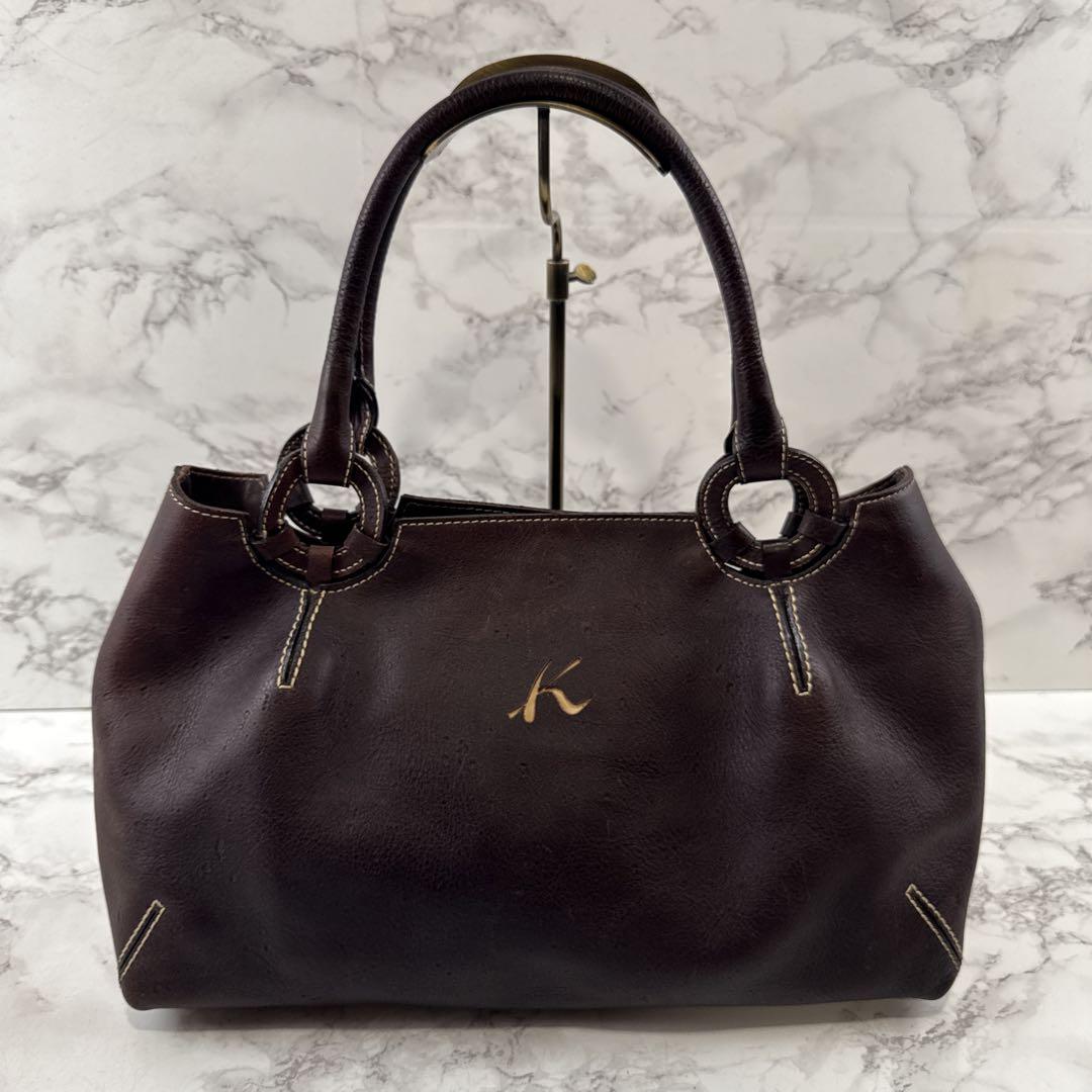 特価商品  kitamura ハンドバッグ レザー 本革 カットワークロゴ キタムラ バッグ