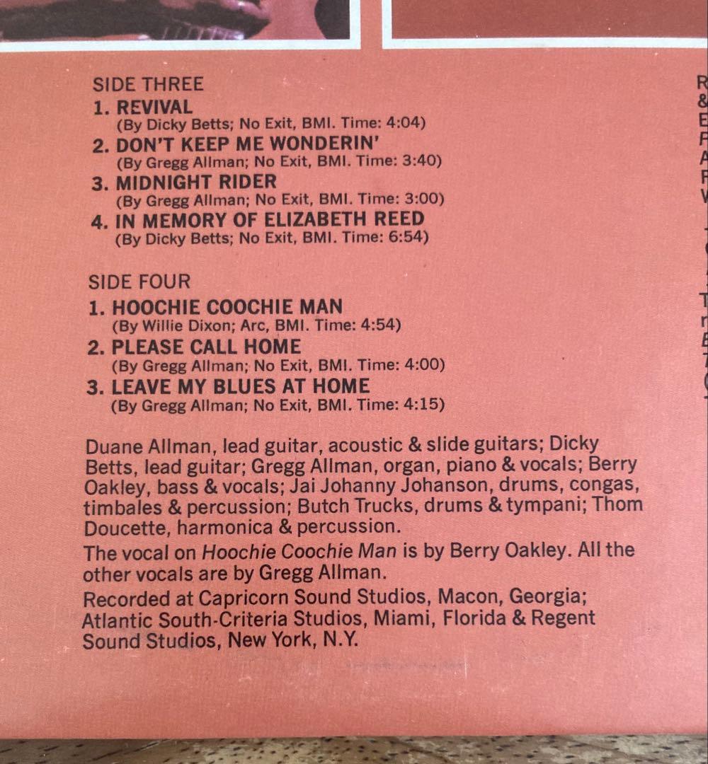 ◾️極美盤/完全別ミックス!!ファースト+セカンド2LP□THE ALLMAN B ◾️極美盤/完全別ミックス!!ファースト+セカンド2LP□THE ALLMAN B