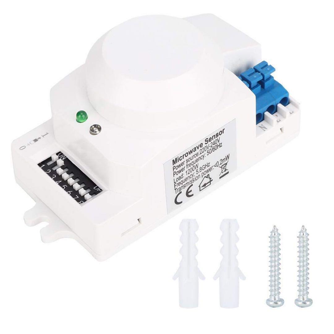 マイクロ波 センサー スイッチ SK-600 360° レーダー220-240V