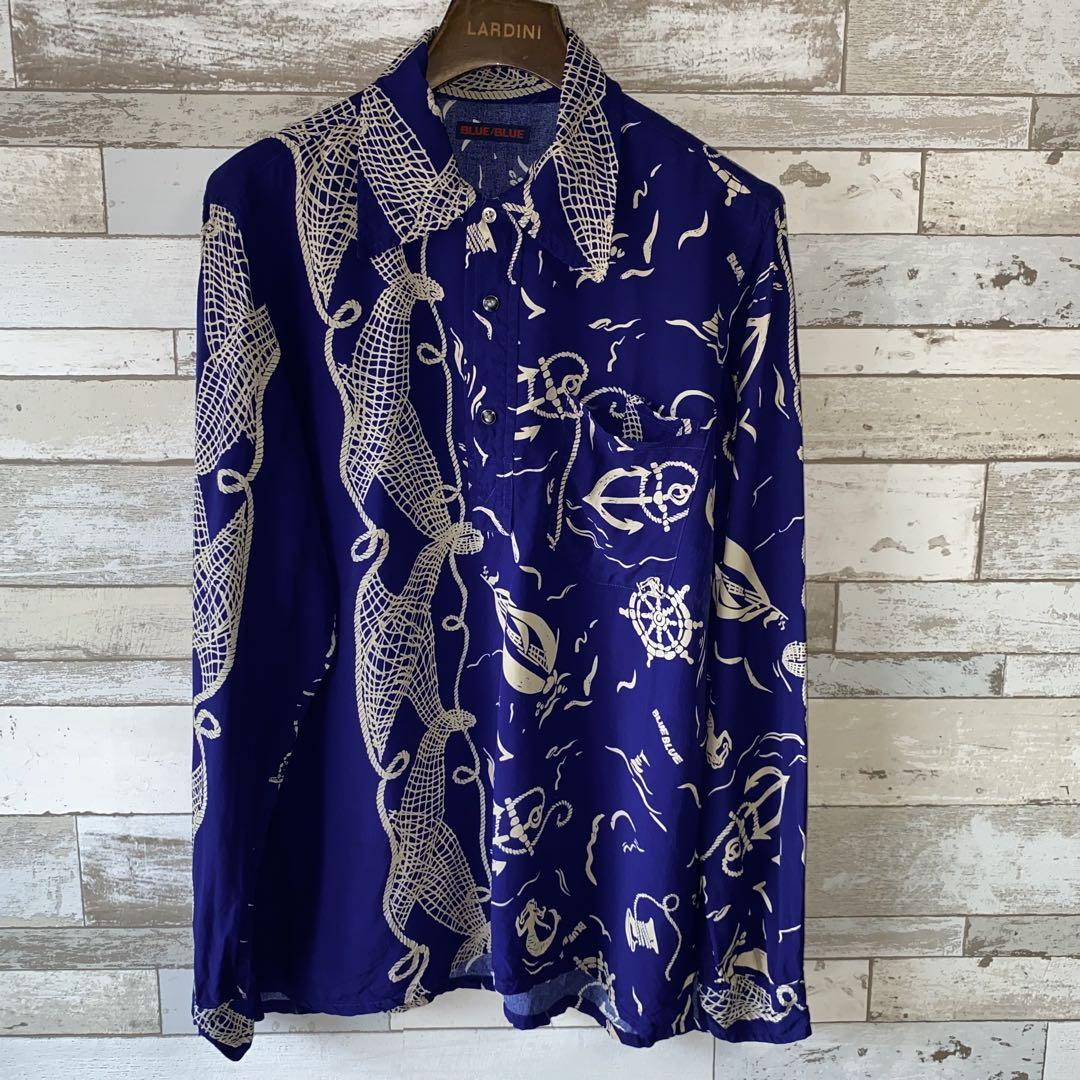 BLUE BLUE プルオーバーレーヨンシャツ size2 日本製