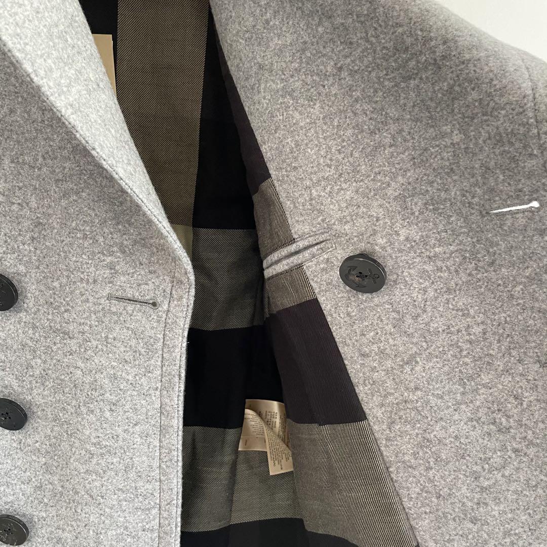 〈新品未使用タグ付き〉Burberry ダブルボタン ピーコート ライトグレー
