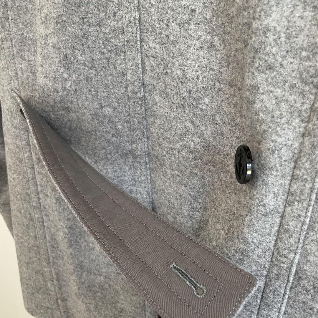 〈新品未使用タグ付き〉Burberry ダブルボタン ピーコート ライトグレー