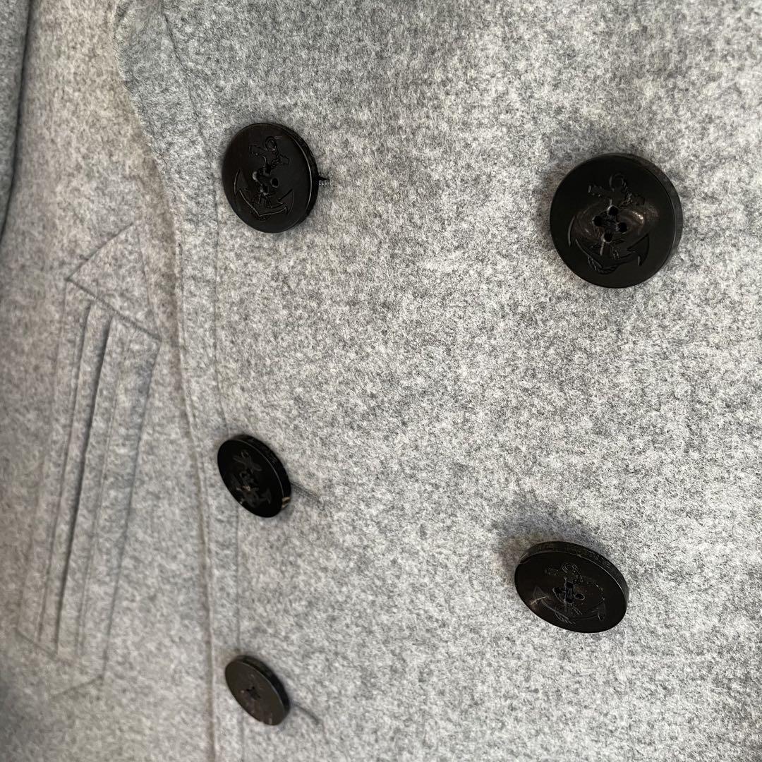 〈新品未使用タグ付き〉Burberry ダブルボタン ピーコート ライトグレー