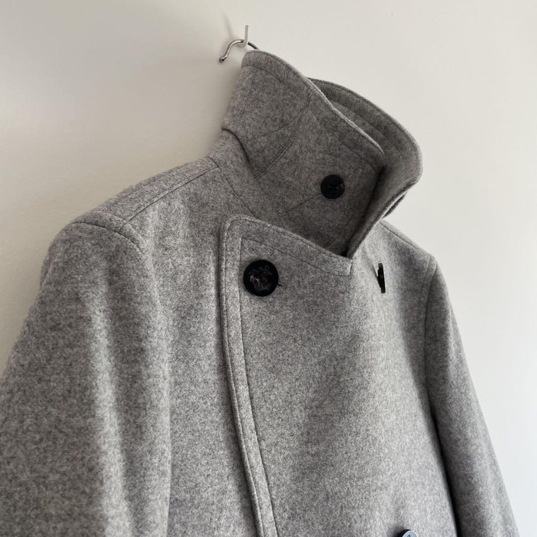 〈新品未使用タグ付き〉Burberry ダブルボタン ピーコート ライトグレー