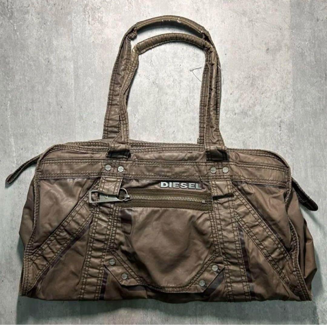 DIESEL archive metal logo ショルダーバッグ　Y2K