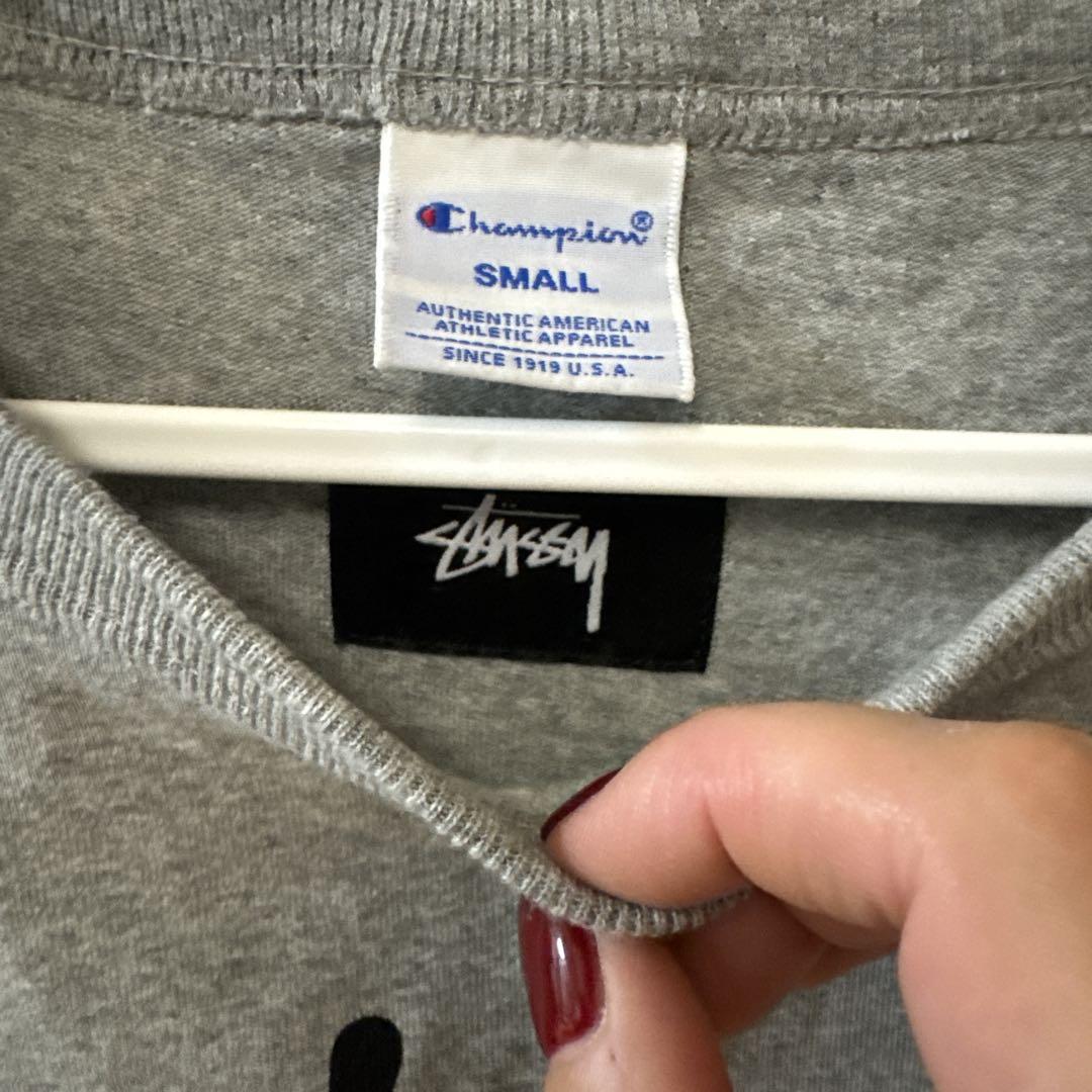 Stussy Championコラボ World Tour スウェット　美品 ストリートブランド【Champion×STUSSY/チャンピオン